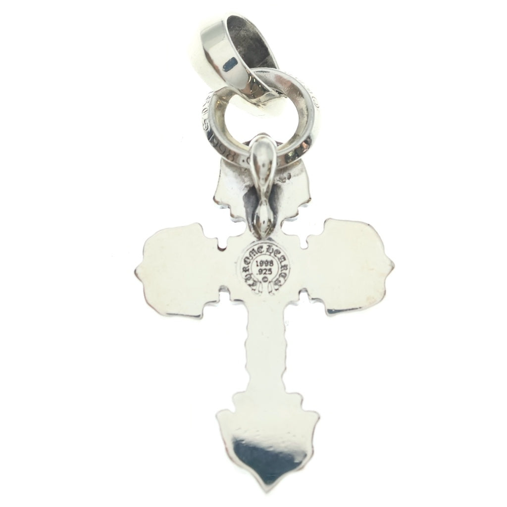 CHROME HEARTS(クロムハーツ) FILIG CROSS-XSM W BALE P D フィリグリークロスXSベイル wベイル PAVEダイヤ シルバーネックレストップ