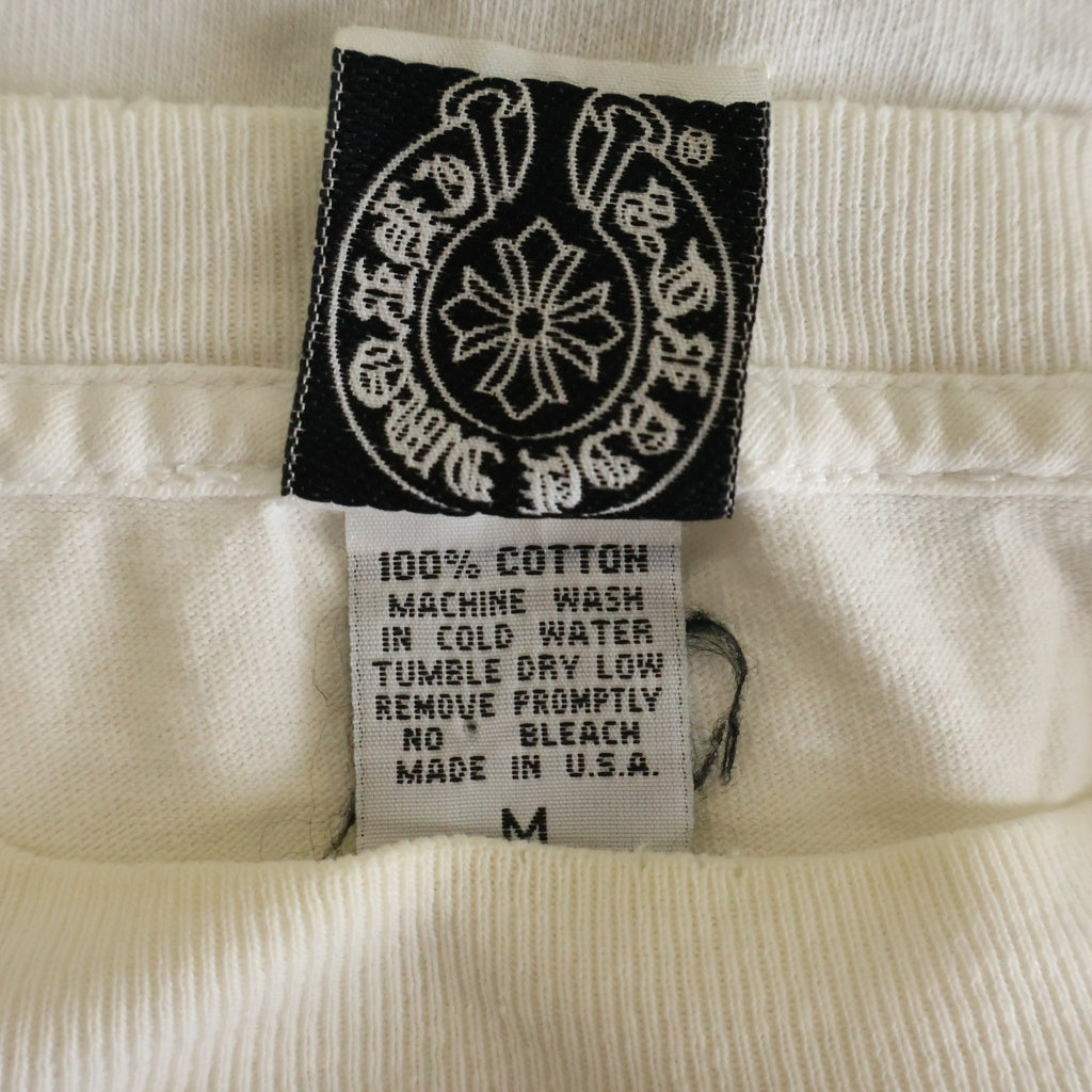 CHROME HEARTS(クロムハーツ) OLD S/S 英字ロゴ バックアメリカンスクロールラベルプリント 半袖Tシャツカットソー ホワイト
