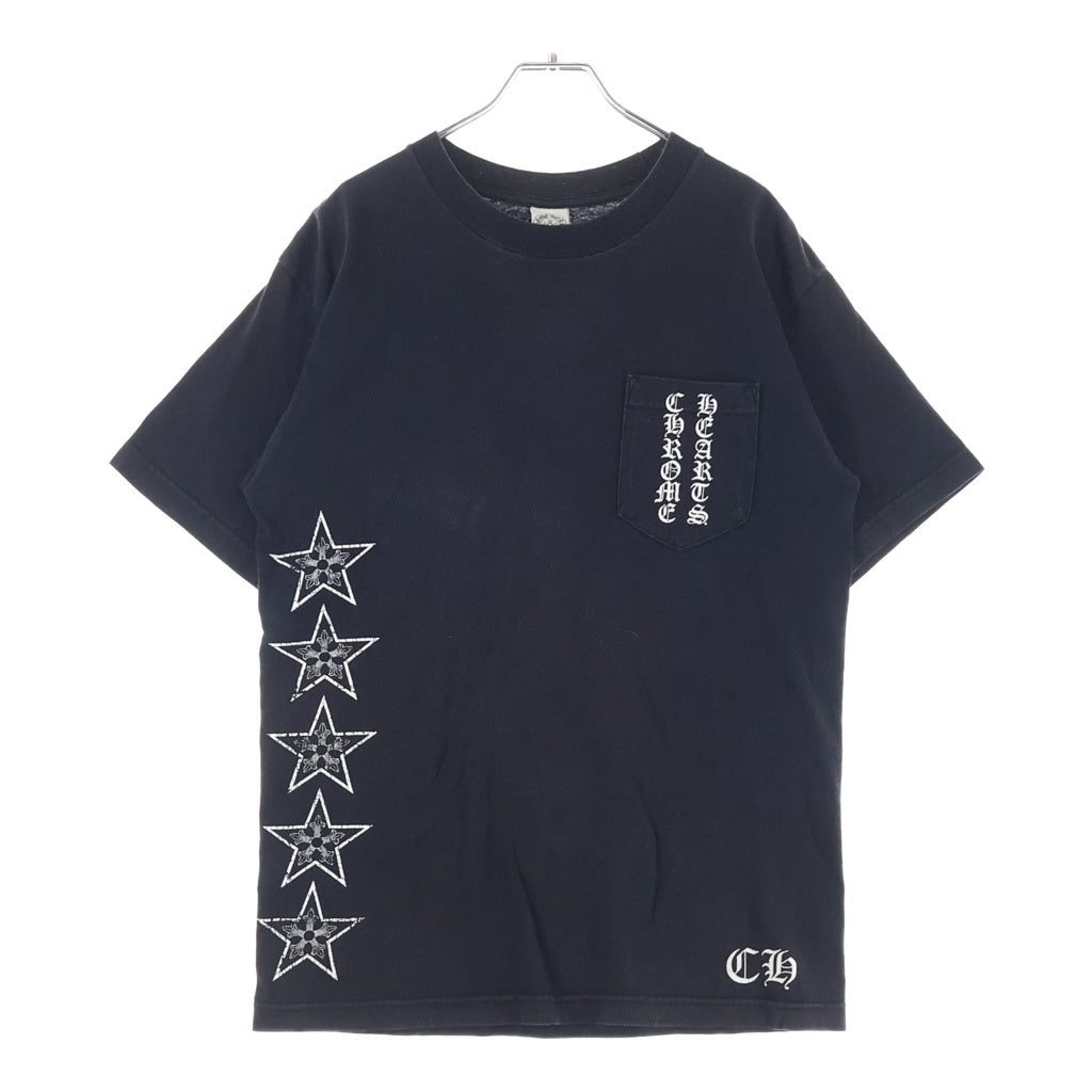 CHROME HEARTS(クロムハーツ) OLD S/S T BAR オールド バックTバー スタープリント 半袖Tシャツカットソー ブラック