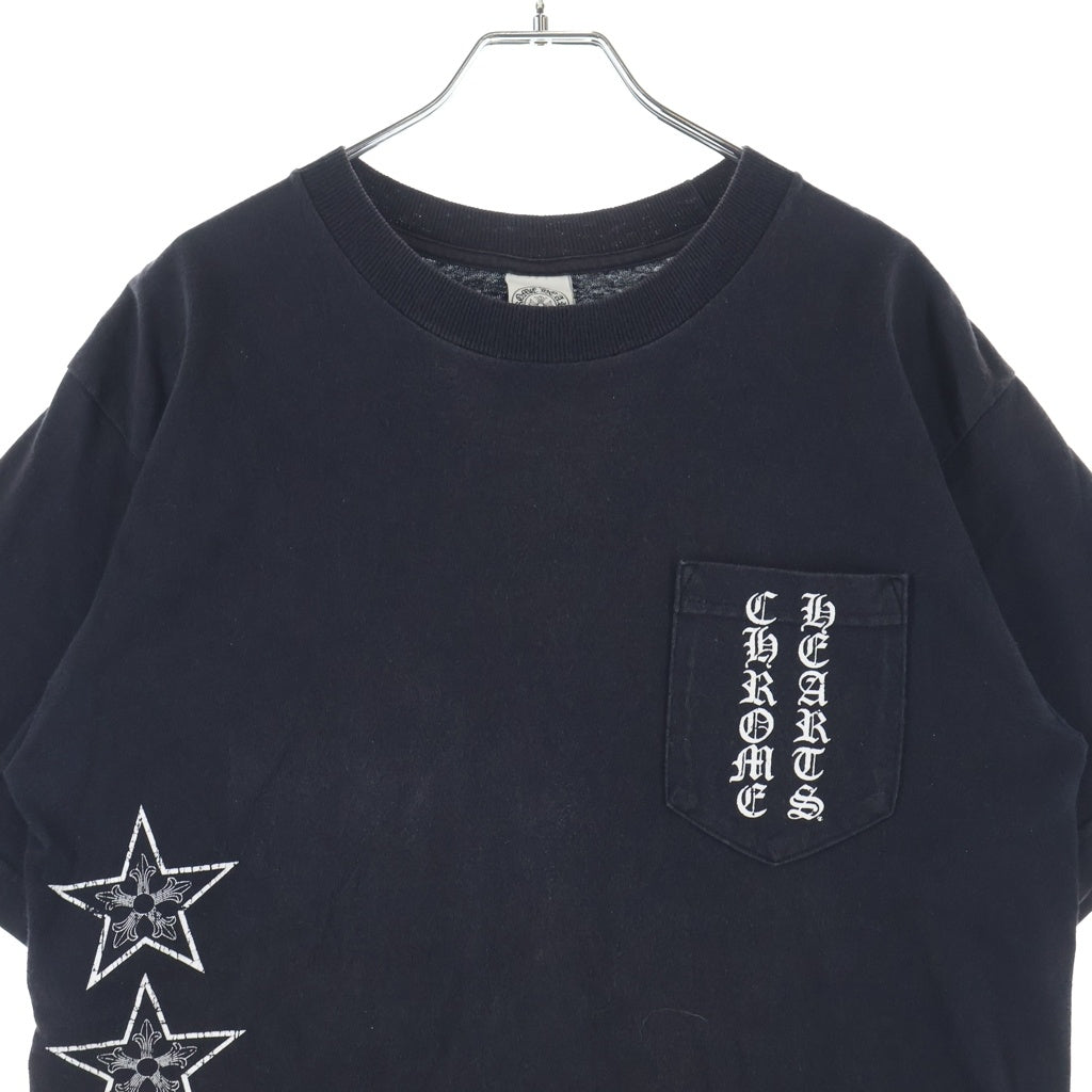 CHROME HEARTS(クロムハーツ) OLD S/S T BAR オールド バックTバー スタープリント 半袖Tシャツカットソー ブラック