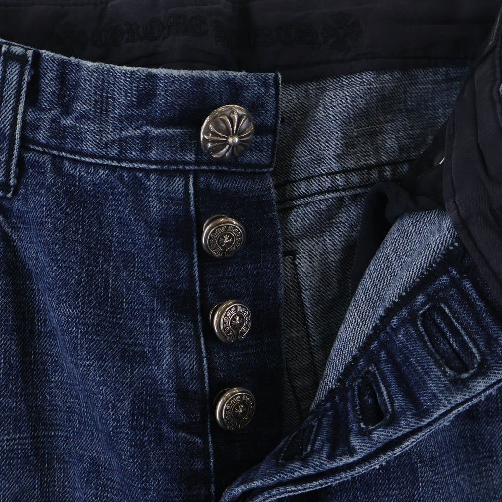 CHROME HEARTS(クロムハーツ) JEAN STRTLG FBRC クロスボールボタンストレートデニムパンツ