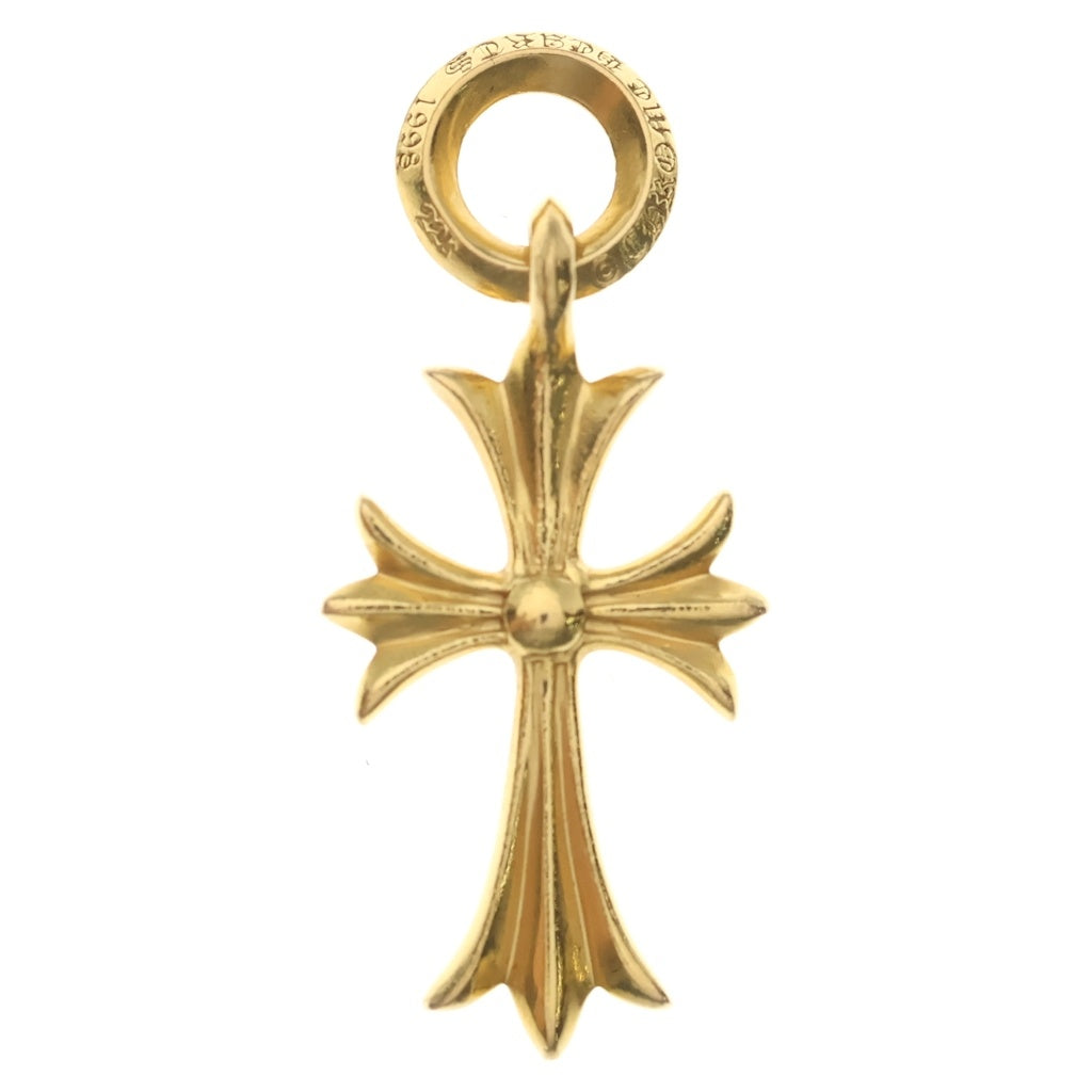 CHROME HEARTS(クロムハーツ) 22K TINY CH CROSS タイニーCHクロス チャーム ゴールドネックレストップ