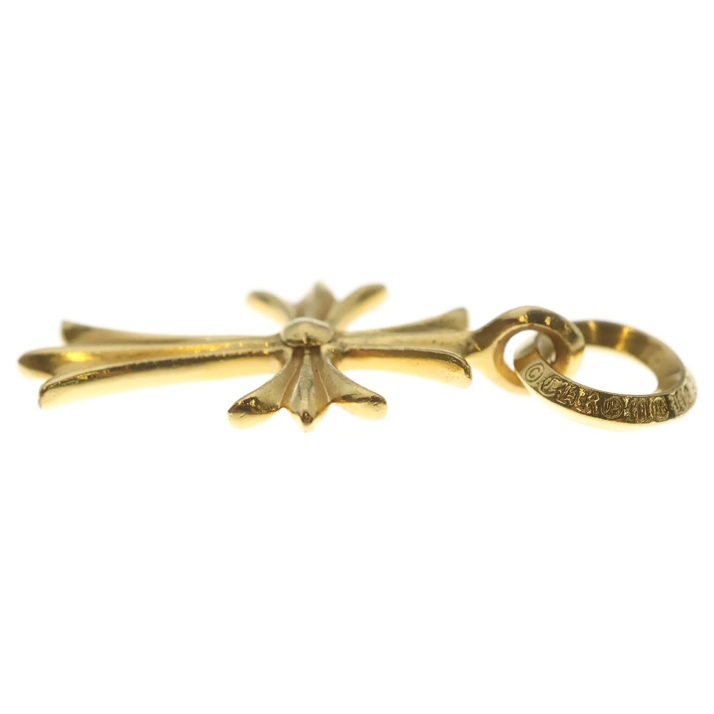 CHROME HEARTS(クロムハーツ) 22K TINY CH CROSS タイニーCHクロス チャーム ゴールドネックレストップ