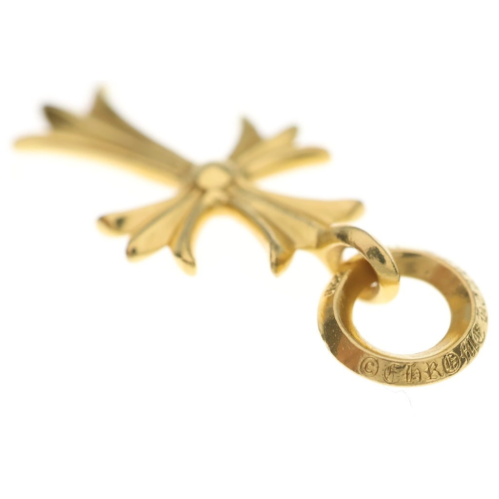 CHROME HEARTS(クロムハーツ) 22K TINY CH CROSS タイニーCHクロス チャーム ゴールドネックレストップ