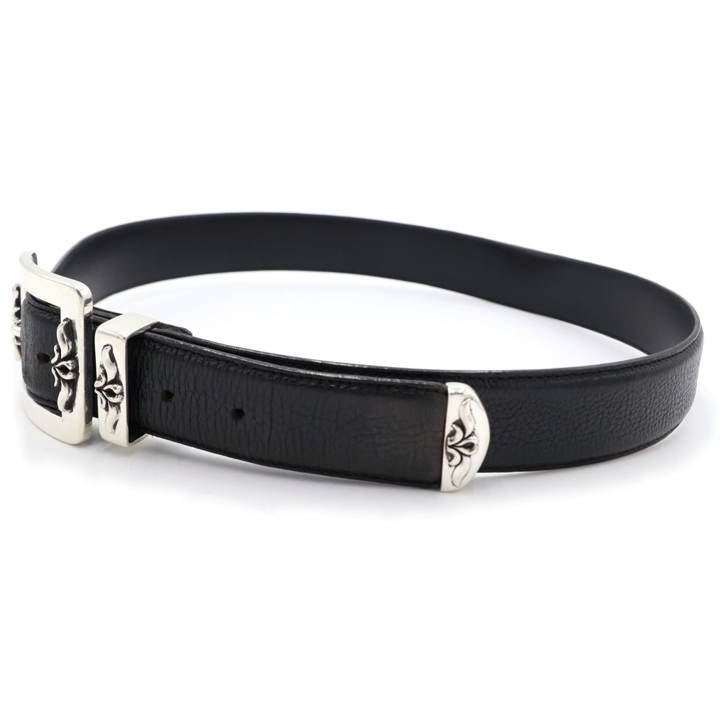 CHROME HEARTS(クロムハーツ) BLT OTJ 1.5inch フィリグリー レザーベルト ブラック/シルバー
