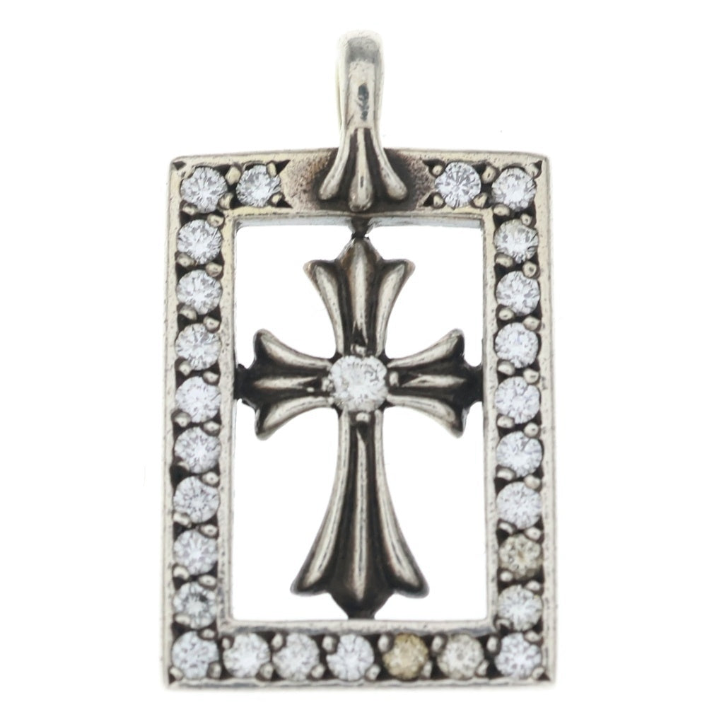 CHROME HEARTS(クロムハーツ) FRMD OPN BBYFAT P D フレームドオープン PAVEダイヤ シルバーネックレストップ