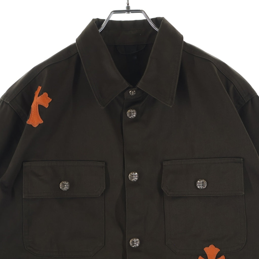 CHROME HEARTS(クロムハーツ) WORK DOG クロスボールボタン クロスパッチ付ジャケット ブラウン/オレンジ/カモフラージュ
