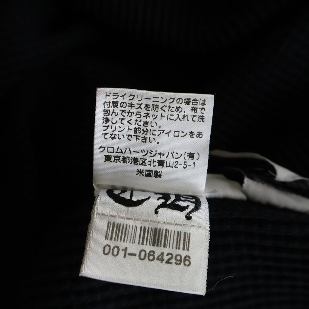 CHROME HEARTS(クロムハーツ) ヘンリーネック クロスボールボタン バックスクロールラベルプリント サーマル 長袖シャツ ブラック
