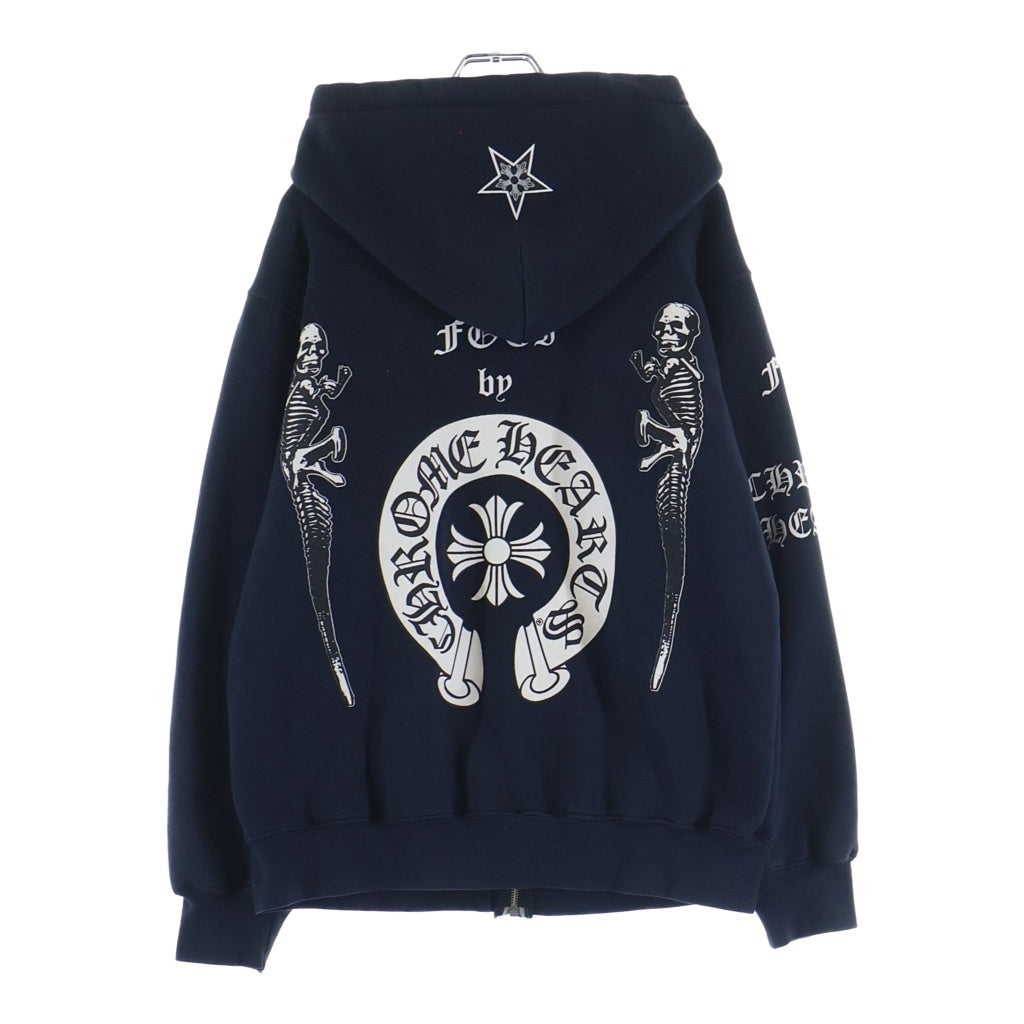 CHROME HEARTS(クロムハーツ) OLD FOTI オールド 裏地サーマル フォティ プリント ダガージップ ジップアップパーカー ブラック