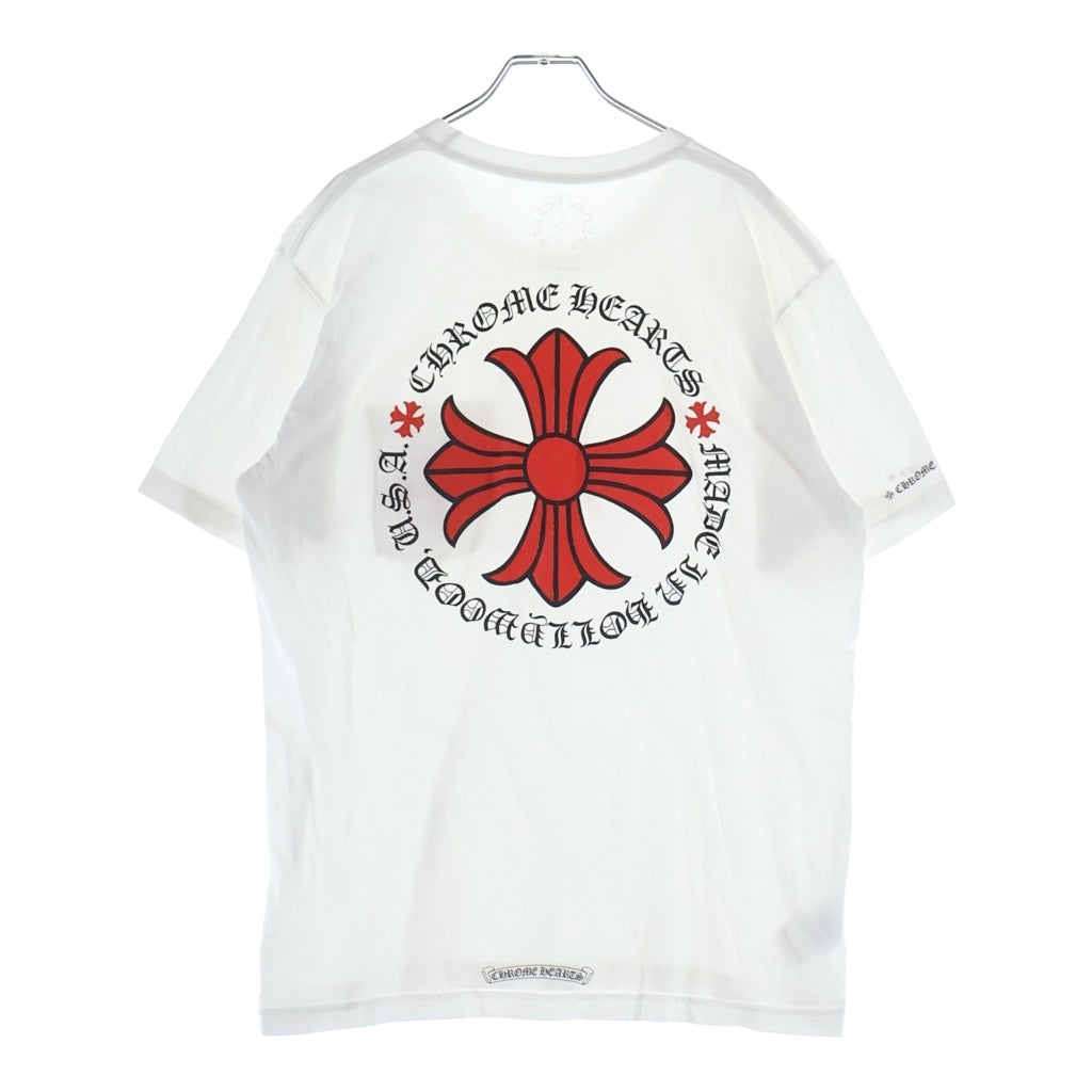CHROME HEARTS(クロムハーツ) Made In Hollywood CH T-SHIRT CHプラス プリント クルーネック 半袖ポケットTシャツ カットソー ホワイト