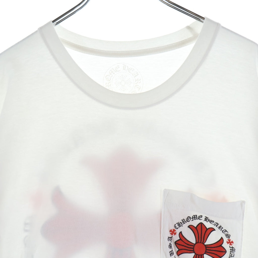 CHROME HEARTS(クロムハーツ) Made In Hollywood CH T-SHIRT CHプラス プリント クルーネック 半袖ポケットTシャツ カットソー ホワイト