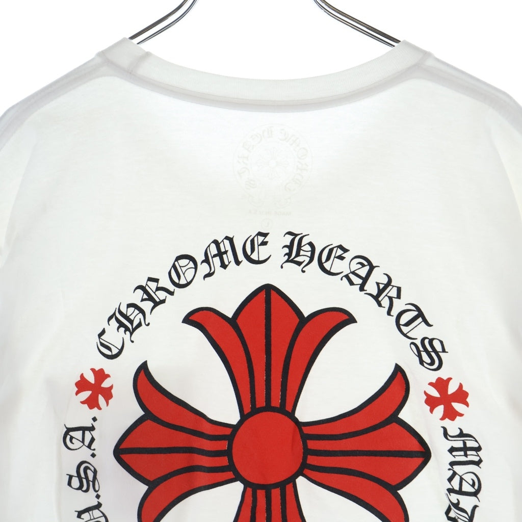CHROME HEARTS(クロムハーツ) Made In Hollywood CH T-SHIRT CHプラス プリント クルーネック 半袖ポケットTシャツ カットソー ホワイト