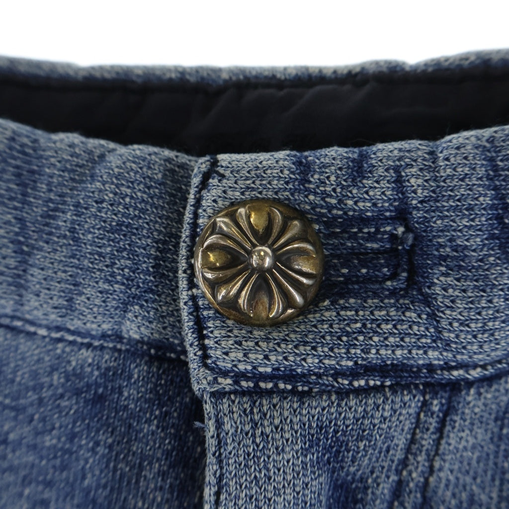 CHROME HEARTS(クロムハーツ) クロスボールボタン コットンスウェットパンツ インディゴ