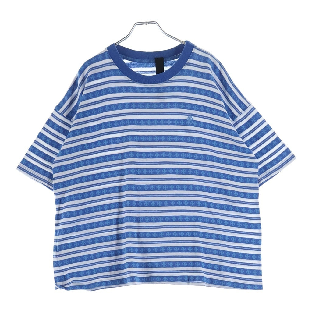 CHROME HEARTS(クロムハーツ) Y NOT Stripe ストライプTシャツ ブルー/ホワイト