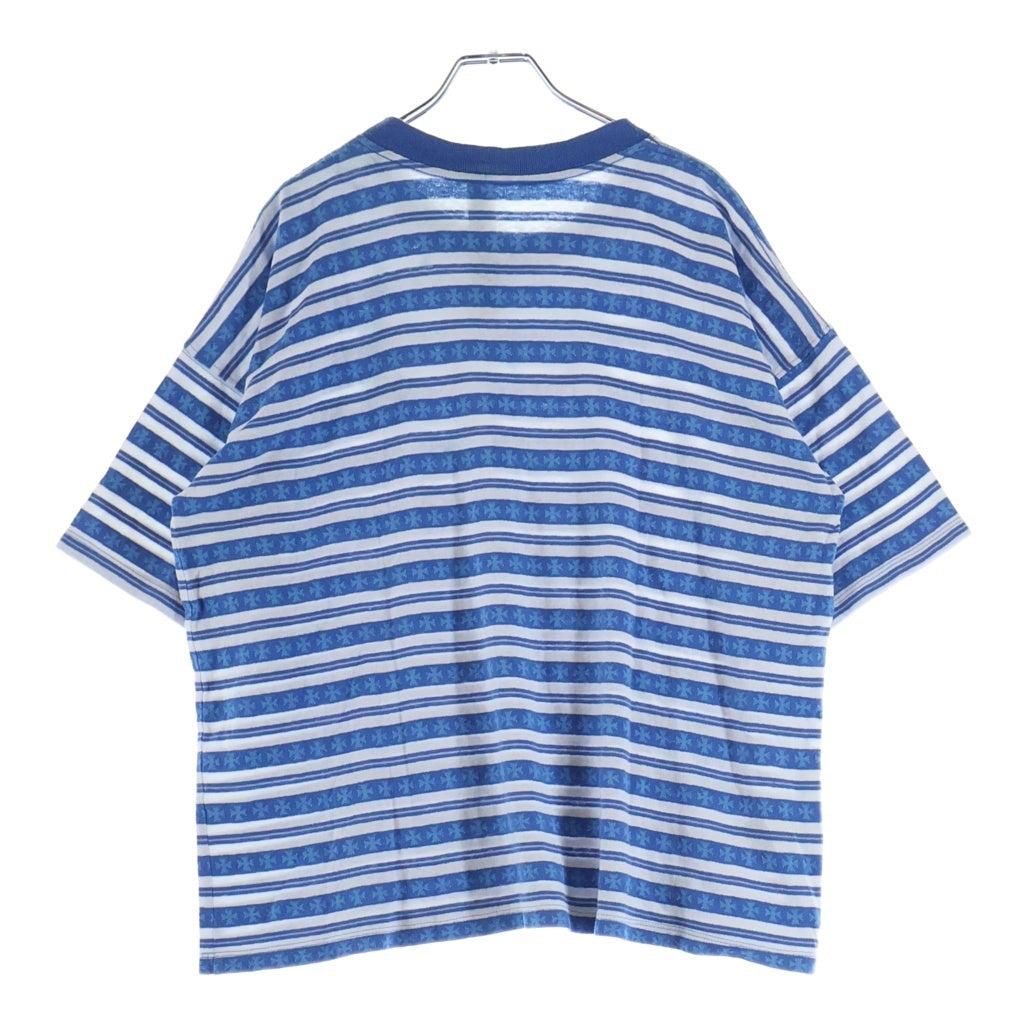 CHROME HEARTS(クロムハーツ) Y NOT Stripe ストライプTシャツ ブルー/ホワイト