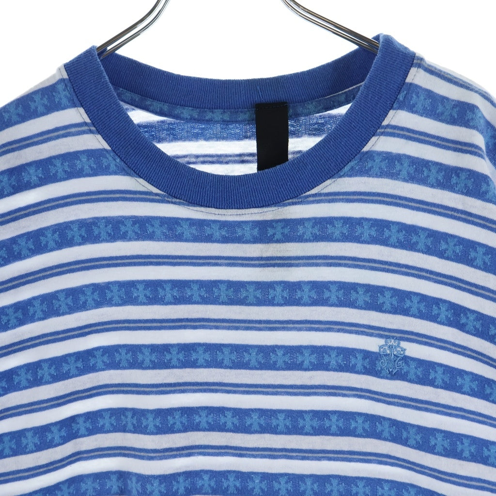 CHROME HEARTS(クロムハーツ) Y NOT Stripe ストライプTシャツ ブルー/ホワイト