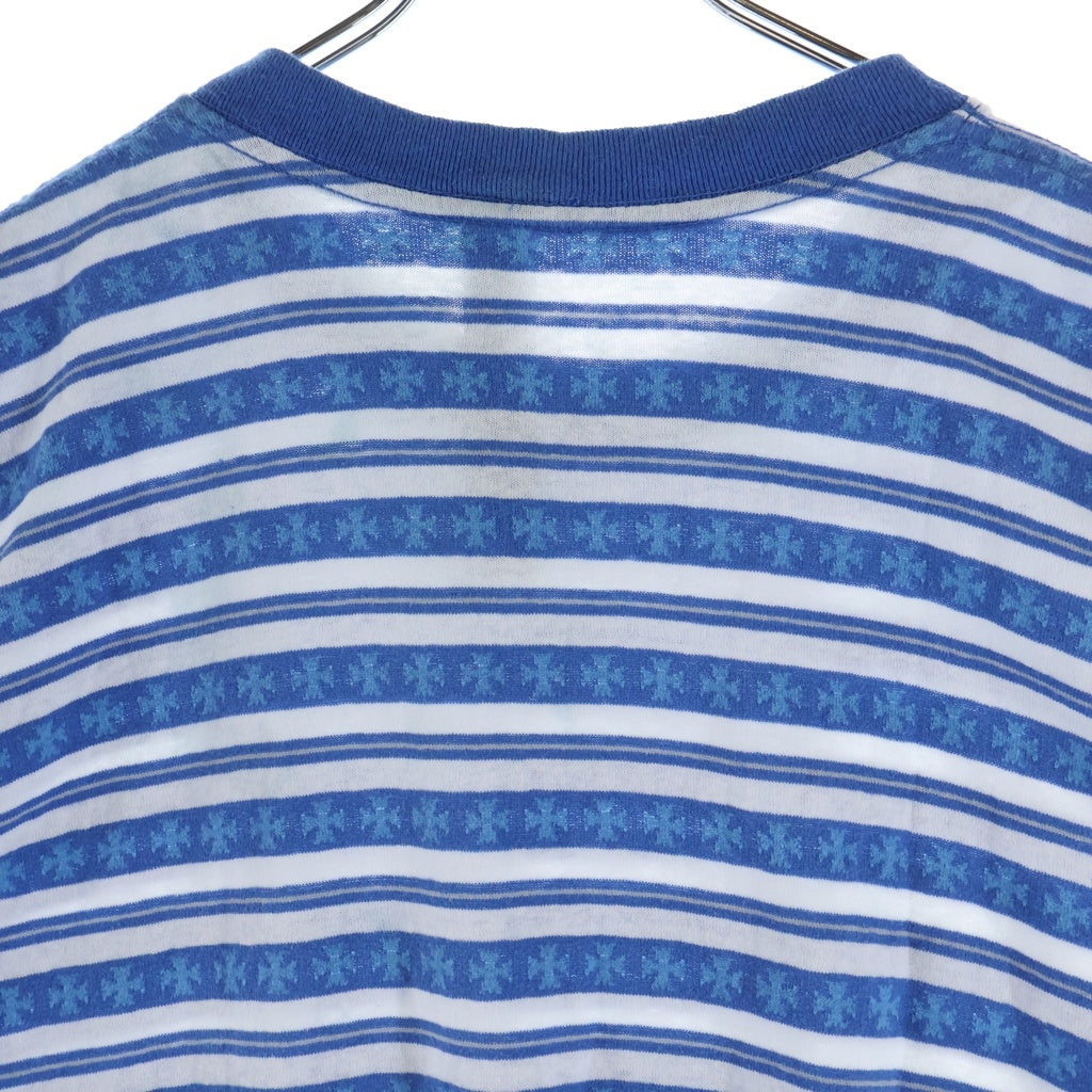 CHROME HEARTS(クロムハーツ) Y NOT Stripe ストライプTシャツ ブルー/ホワイト