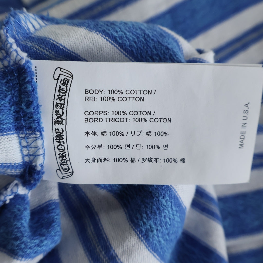 CHROME HEARTS(クロムハーツ) Y NOT Stripe ストライプTシャツ ブルー/ホワイト