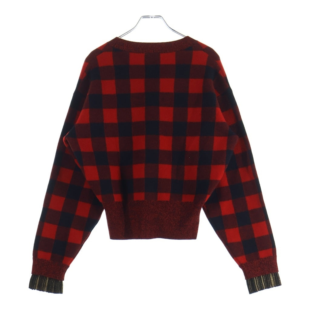 LOUIS VUITTON(ルイヴィトン) 25AW RW252WB C88 ウール グラフィックチェック カーディガン レディース ブラック/レッド