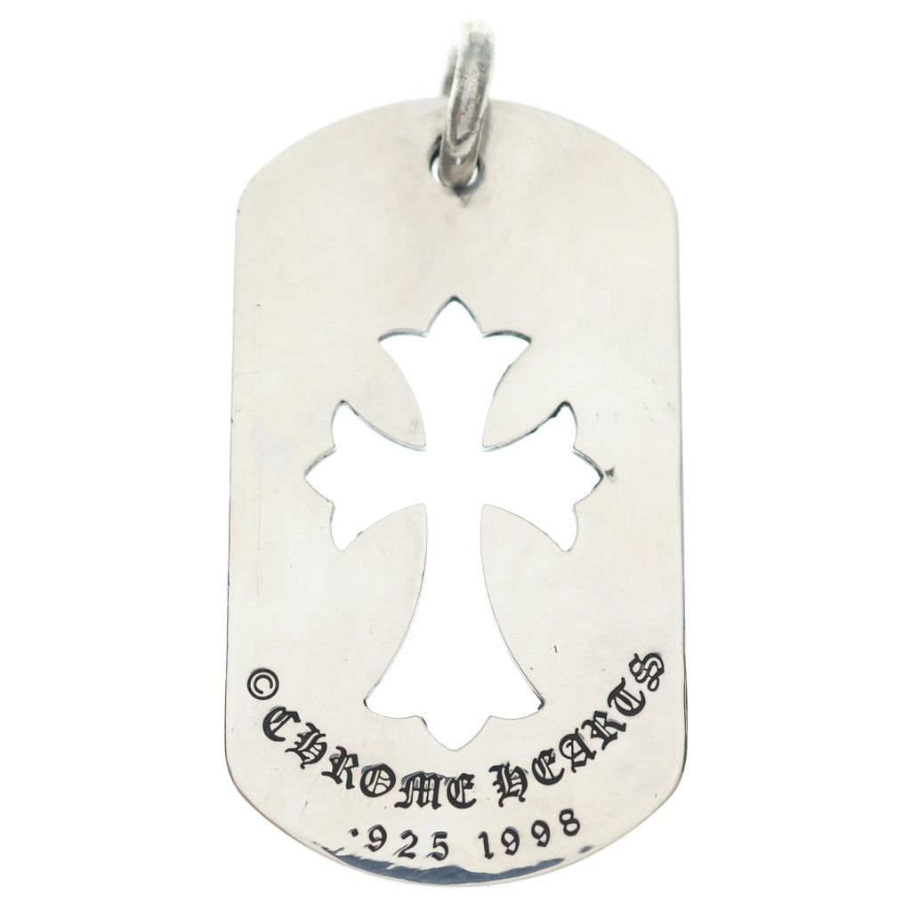 CHROME HEARTS(クロムハーツ) D TAG LRG CO CRS カットアウトクロスドッグタグ ラージ ペンダントトップ シルバー BCA239