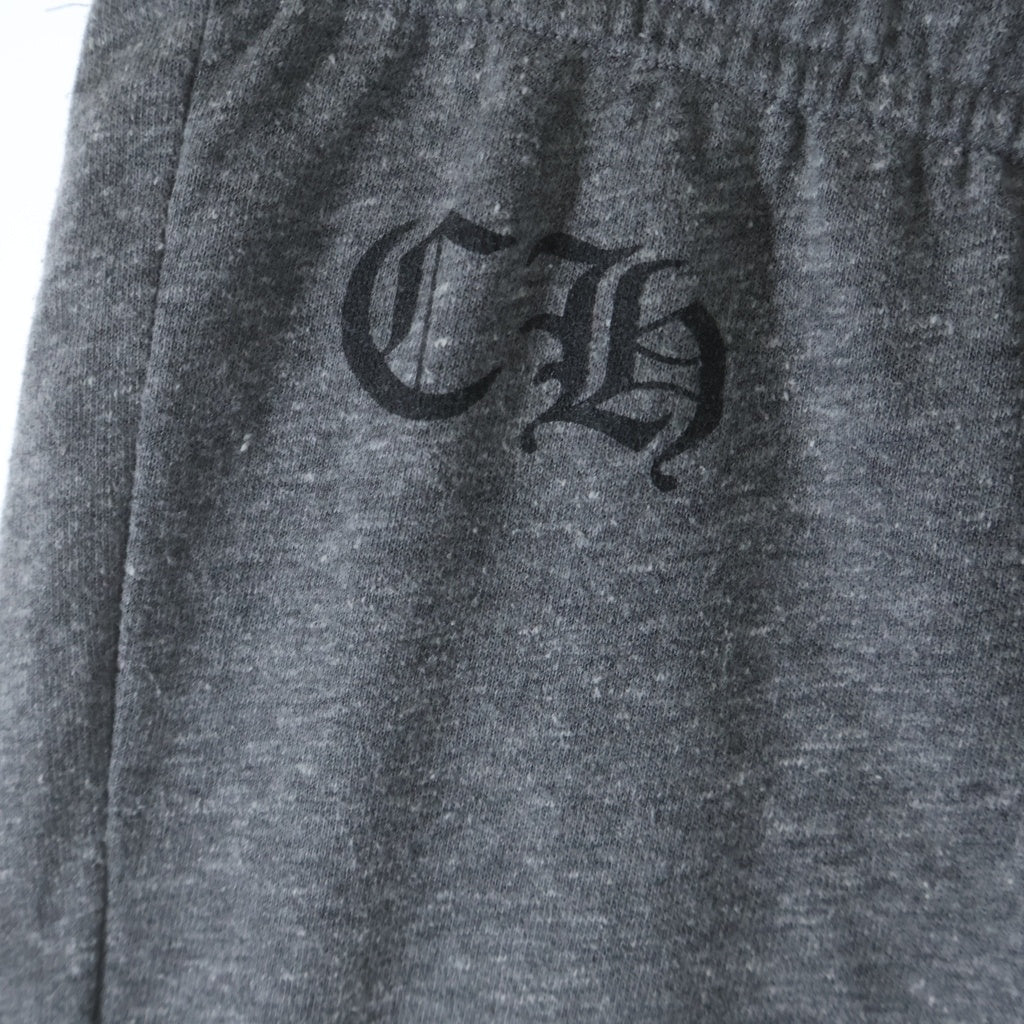 CHROME HEARTS クロムハーツ SWEAT PANTS BSフレア スクロールラベルプリント グレー CHROME HEARTS(クロムハーツ) SWEAT PANTS BSフレア スクロールラベル