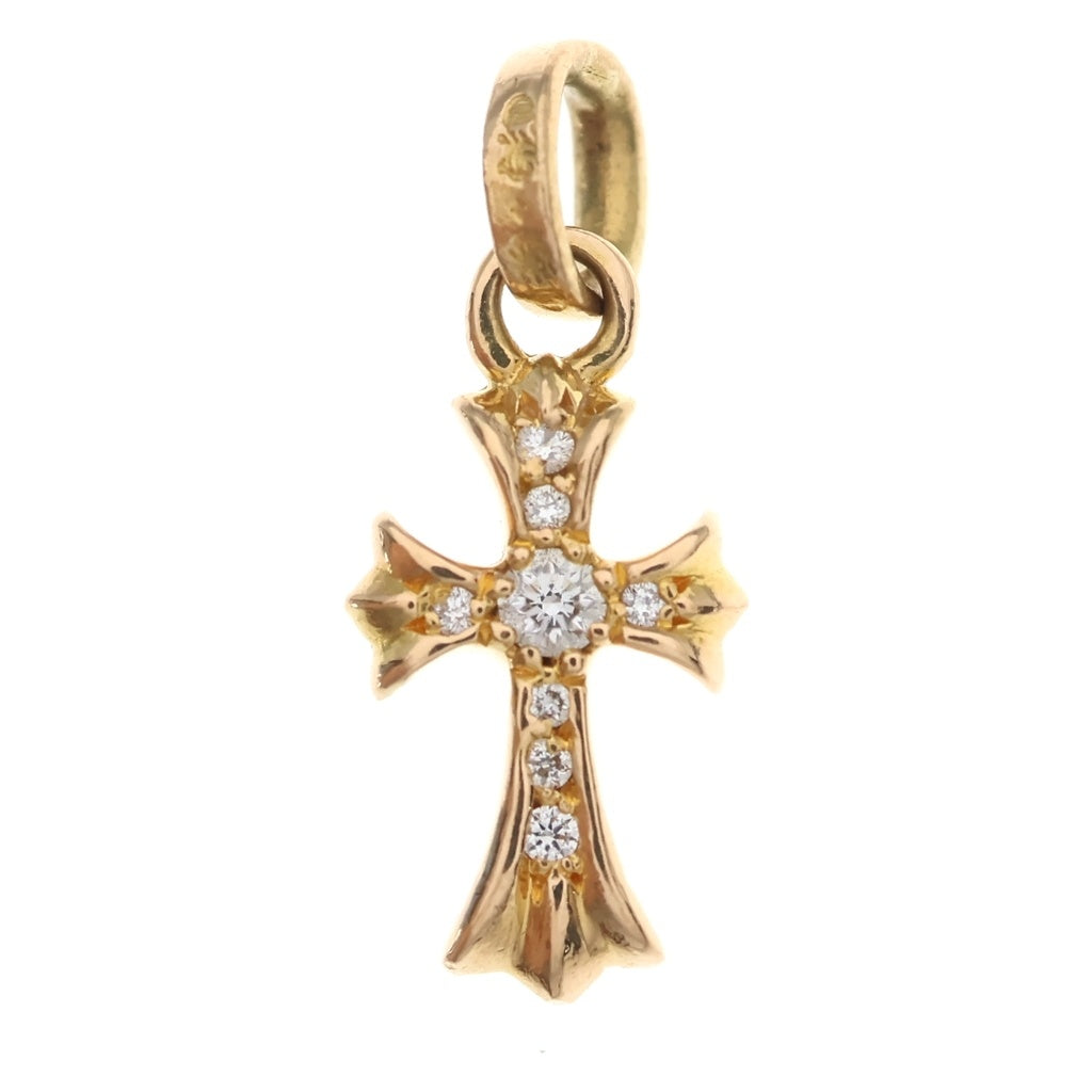 CHROME HEARTS(クロムハーツ) 22K CRS BBYFAT P/DIA ベイビーファットクロス PAVEダイヤ ペンダントトップ ゴールド BCA035