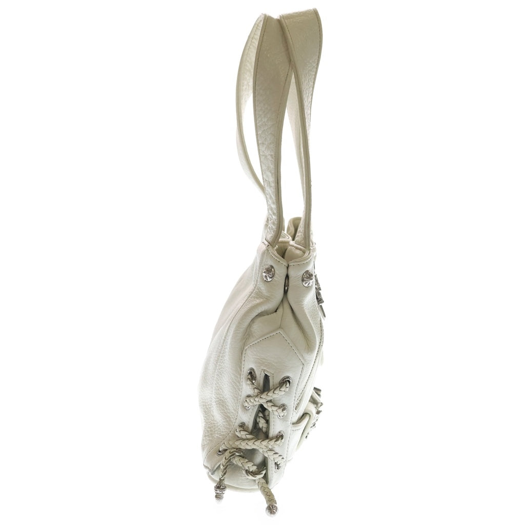 CHROME HEARTS(クロムハーツ) JJ DEAN SML レザーライダースハンドバッグ ホワイト