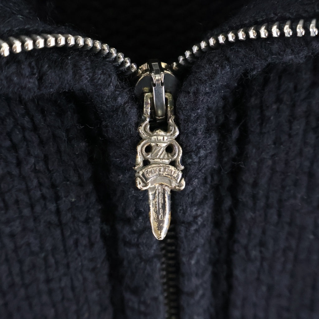 CHROME HEARTS(クロムハーツ) BSフレアCHプラスパッチ付き スクロールラベル装飾 カシミア パーカー ブラック