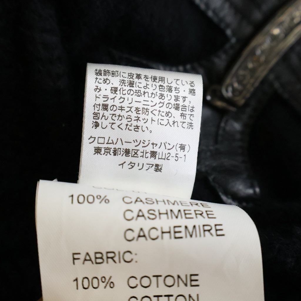CHROME HEARTS(クロムハーツ) BSフレアCHプラスパッチ付き スクロールラベル装飾 カシミア パーカー ブラック