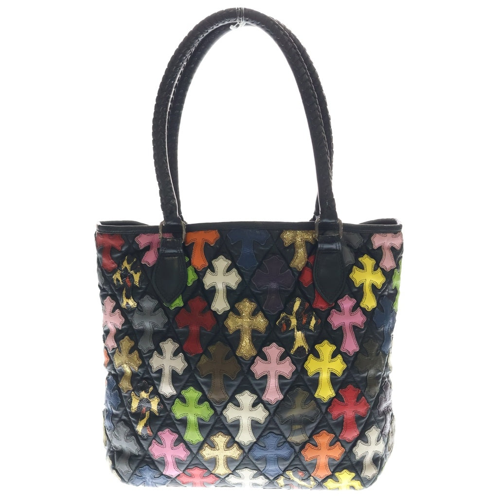 CHROME HEARTS(クロムハーツ) FS TOTE MULTI FSトート マルチクロスパッチ付きレザートートバッグ マルチ/ブラック