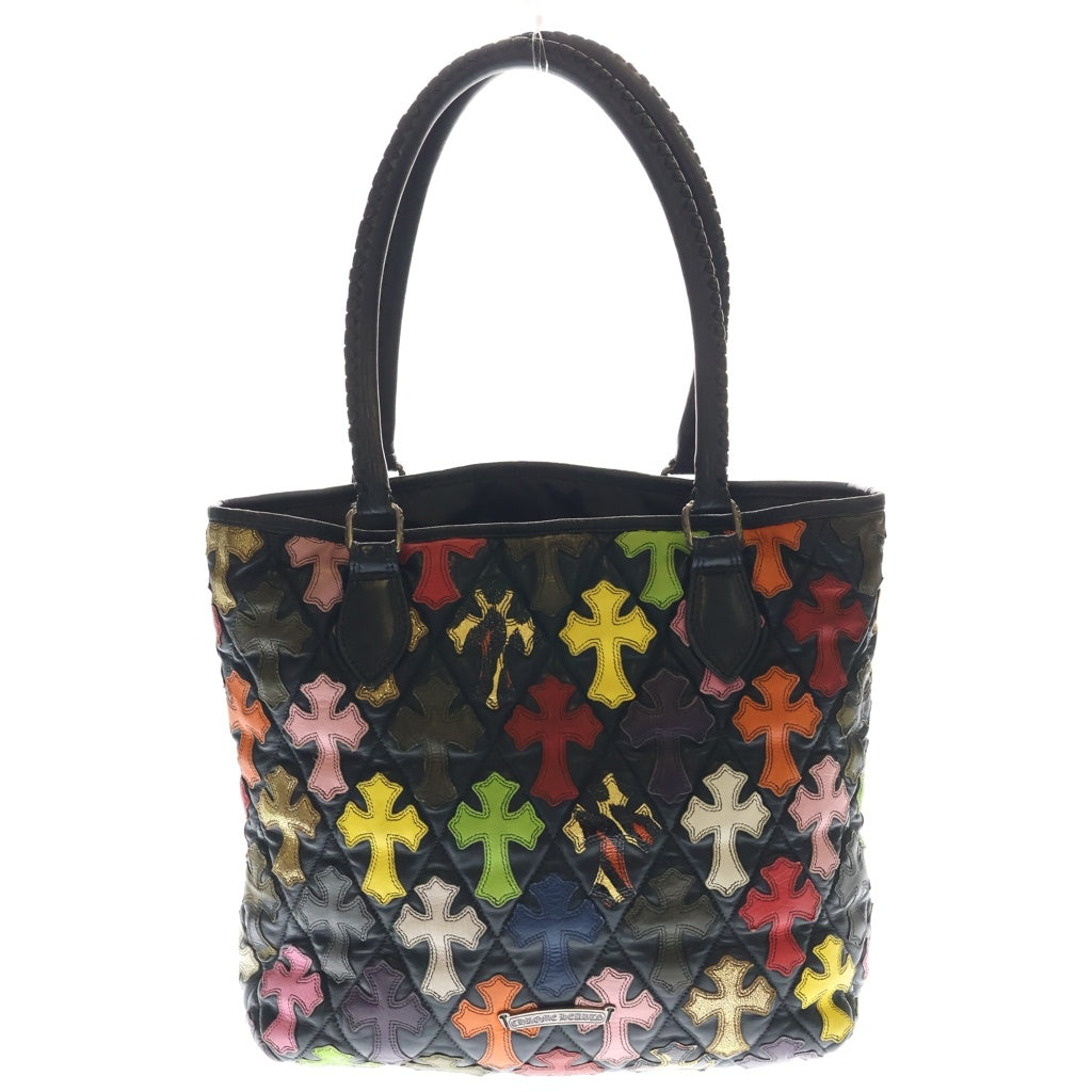 CHROME HEARTS(クロムハーツ) FS TOTE MULTI FSトート マルチクロスパッチ付きレザートートバッグ マルチ/ブラック