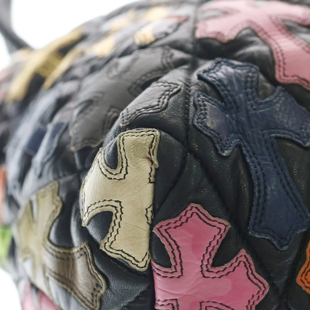CHROME HEARTS(クロムハーツ) FS TOTE MULTI FSトート マルチクロスパッチ付きレザートートバッグ マルチ/ブラック
