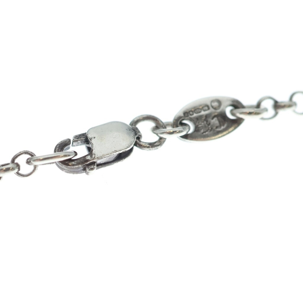 CHROME HEARTS(クロムハーツ) SAFETY PIN R20 1DIAセーフティピンロールチェーン 1ダイヤシルバーネックレス