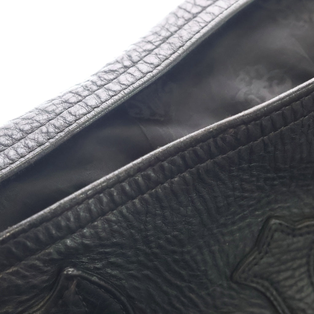 CHROME HEARTS(クロムハーツ) TOTE W SNP 3CEME 3セメタリートート レザートートバッグ ブラック