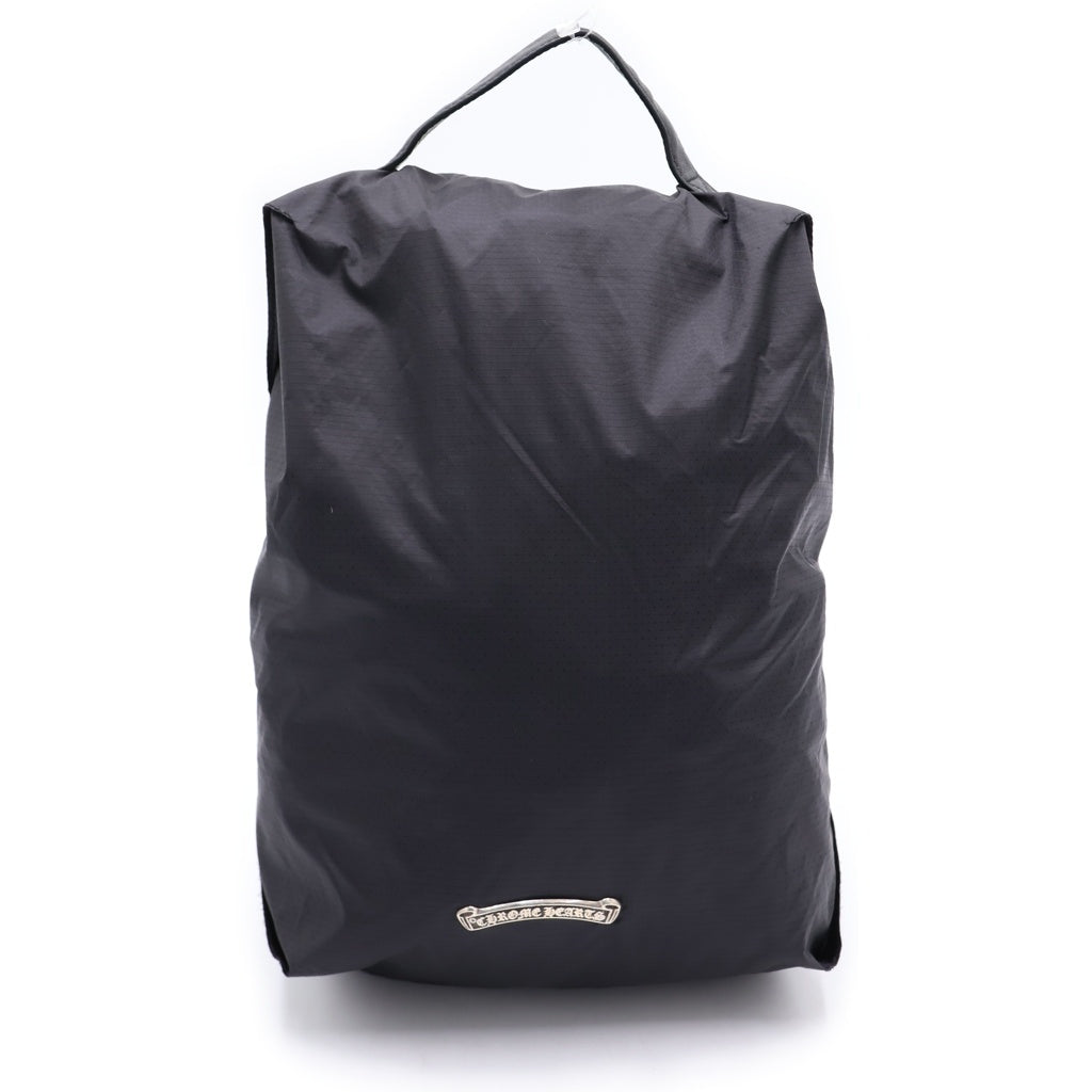 CHROME HEARTS(クロムハーツ) スクロールラベル付き ナイロン ルームシューズケース ブラック