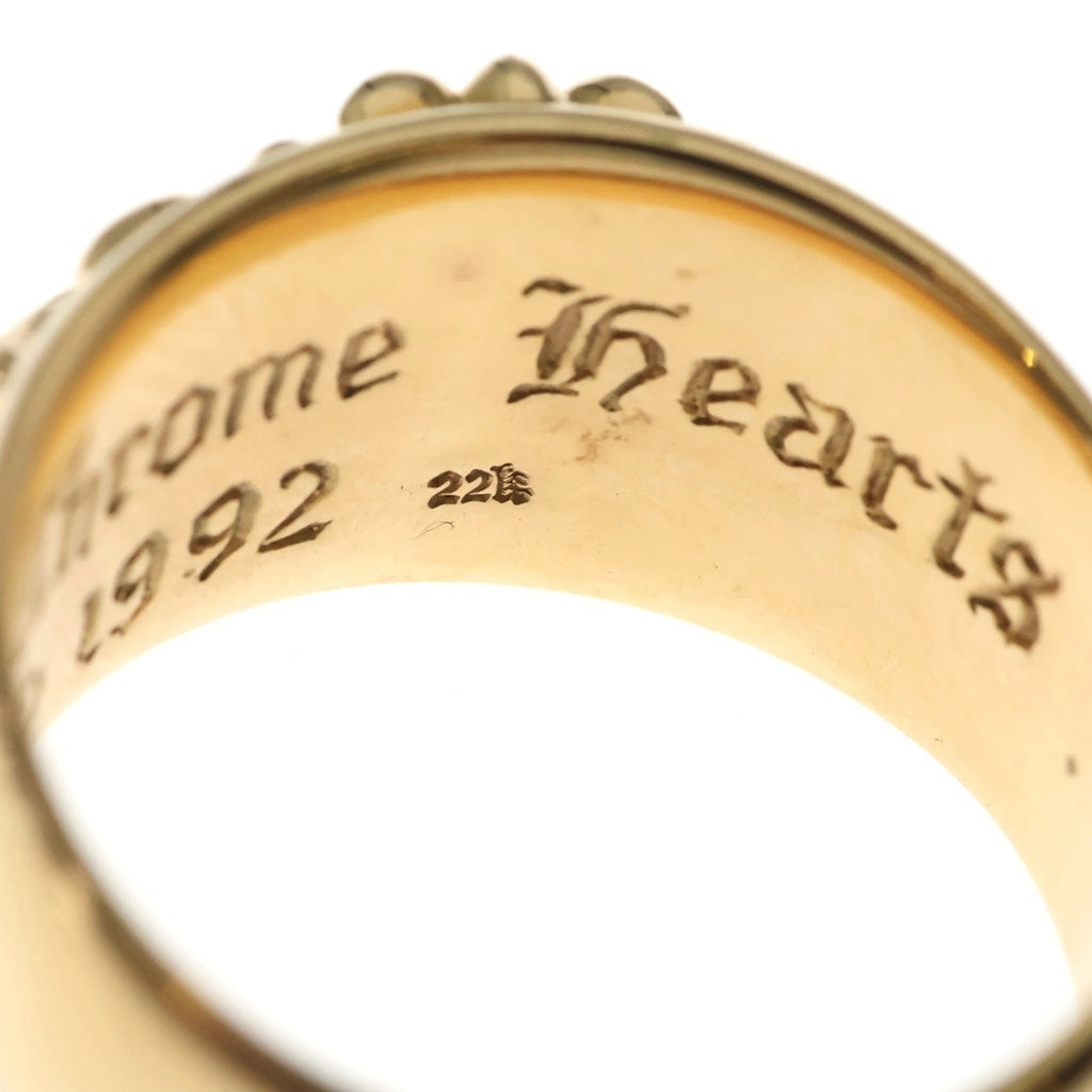 CHROME HEARTS(クロムハーツ) 22K FLRL CRS P D 22Kフローラルクロス PAVEダイヤ ゴールドリング