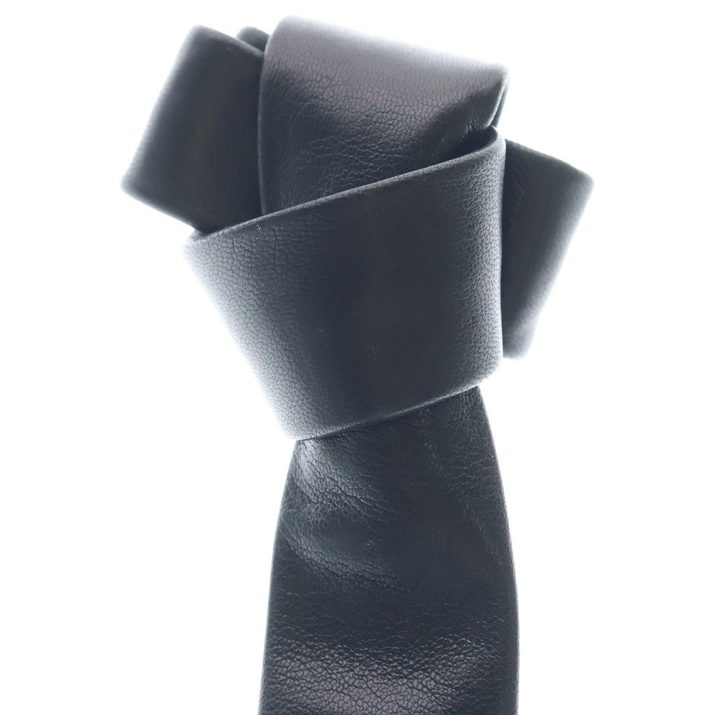 CHROME HEARTS(クロムハーツ) TIE NEK SKNNY LTHR レザーネクタイ CHプラスモチーフネクタイ ブラック