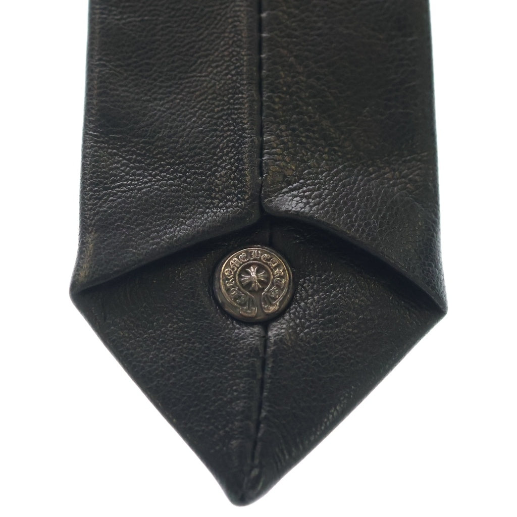 CHROME HEARTS(クロムハーツ) TIE NEK SKNNY LTHR レザーネクタイ CHプラスモチーフネクタイ ブラック