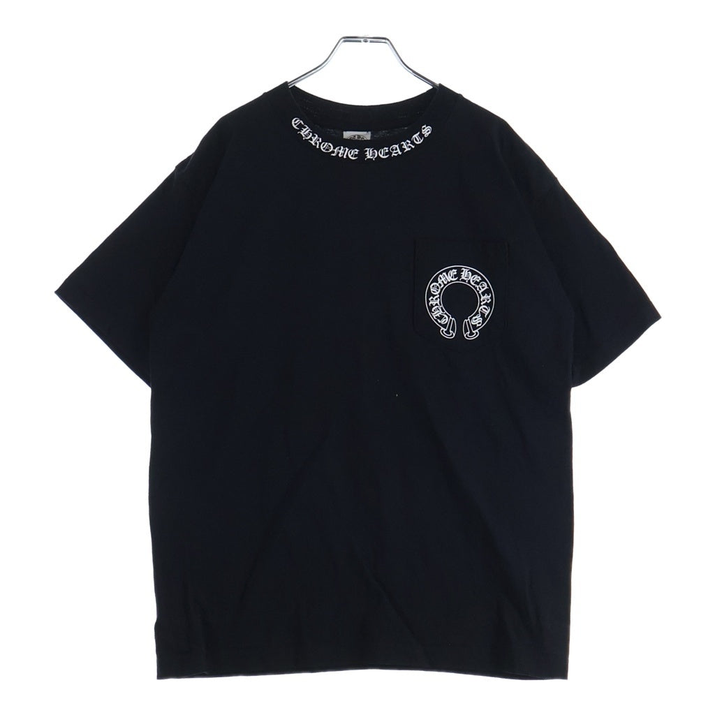 CHROME HEARTS(クロムハーツ) OLD S/S TEE フローラルバックプリント クルーネック 半袖Tシャツ ブラック
