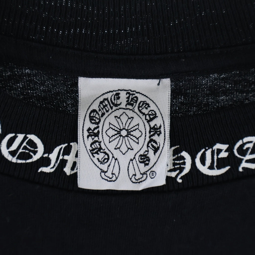 CHROME HEARTS(クロムハーツ) OLD S/S TEE フローラルバックプリント クルーネック 半袖Tシャツ ブラック