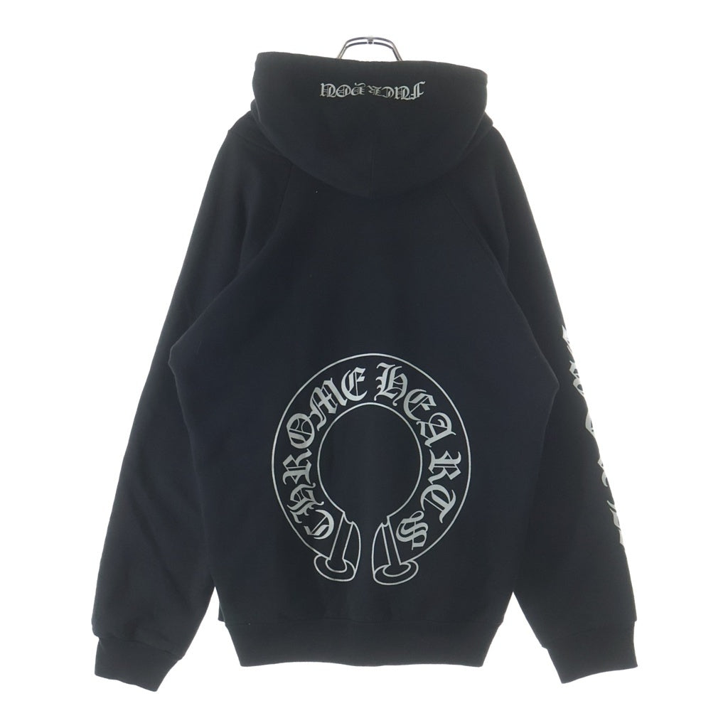CHROME HEARTS(クロムハーツ) OLD THRML HD PLVR 裏地サーマル アームプリント バックスクロールラベル フーディー プルオーバーパーカー ブラック