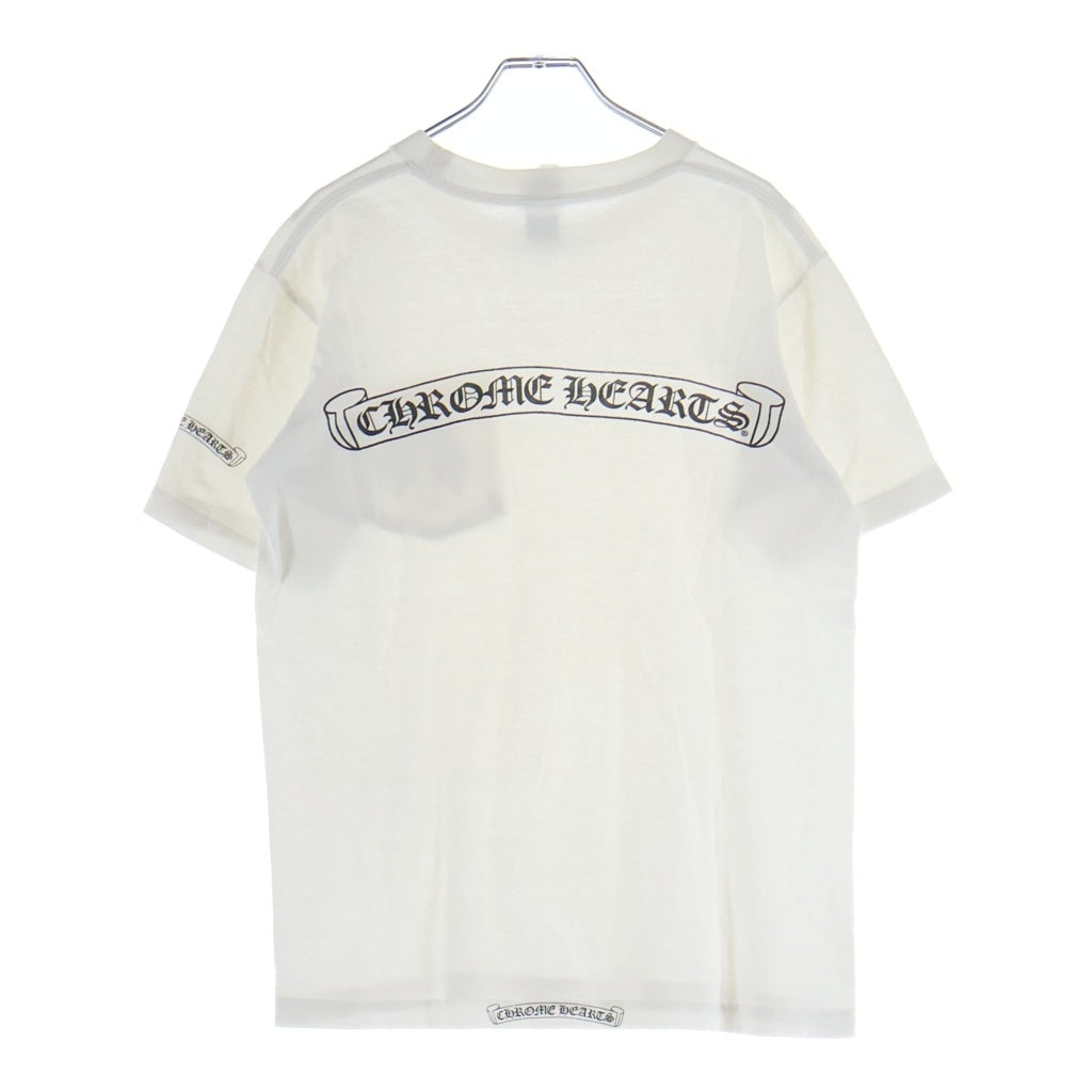 CHROME HEARTS(クロムハーツ) OLD S/S オールド ネックロゴ バックスクロールラベルプリント 半袖Tシャツカットソー ホワイト