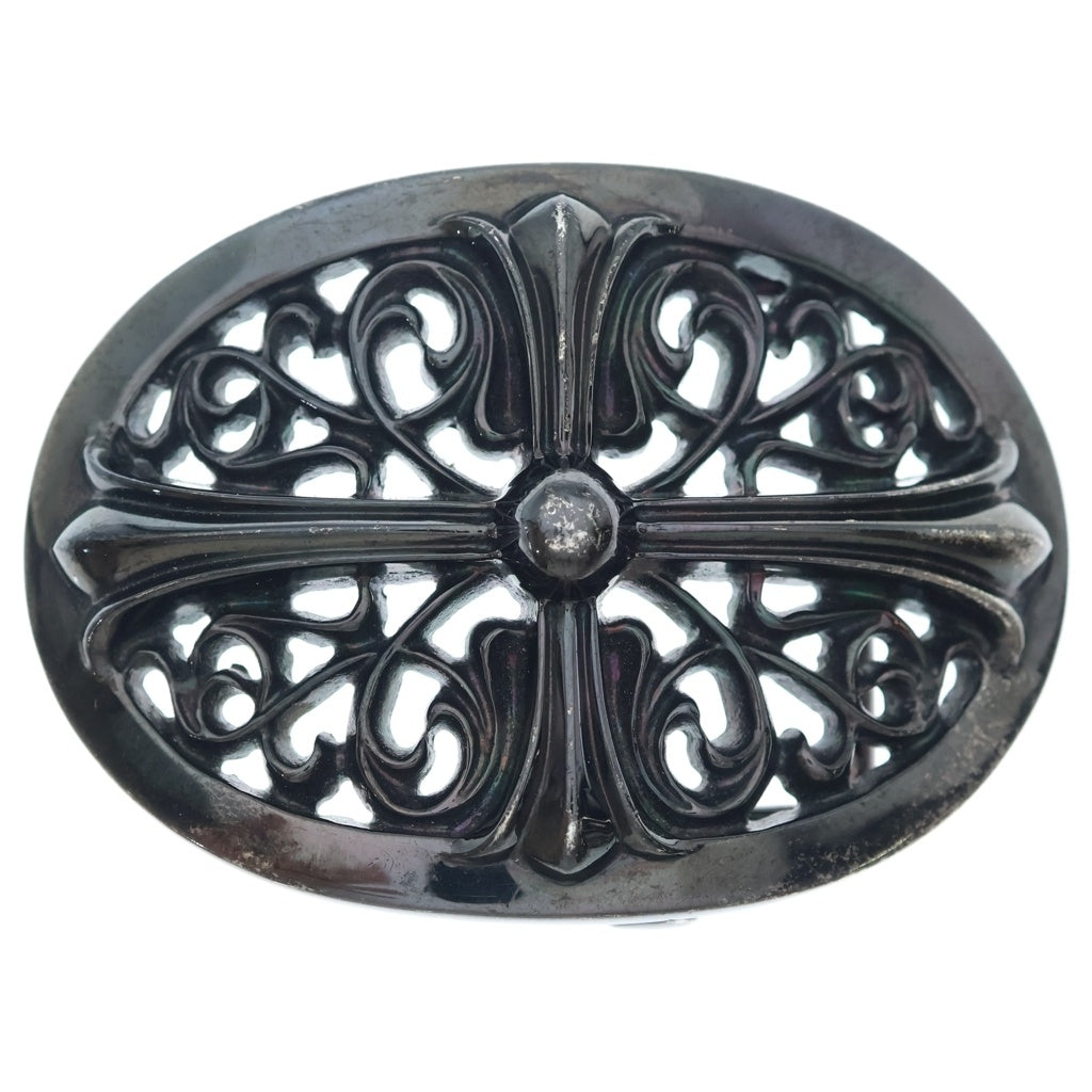 CHROME HEARTS(クロムハーツ) OVAL CROSS 1.5クラシックオーバルクロスバックル ブラックロジウム加工 シルバー