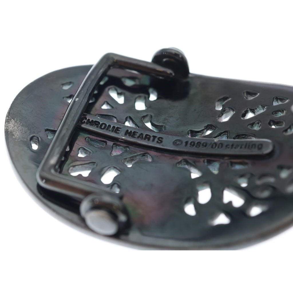 CHROME HEARTS(クロムハーツ) OVAL CROSS 1.5クラシックオーバルクロスバックル ブラックロジウム加工 シルバー