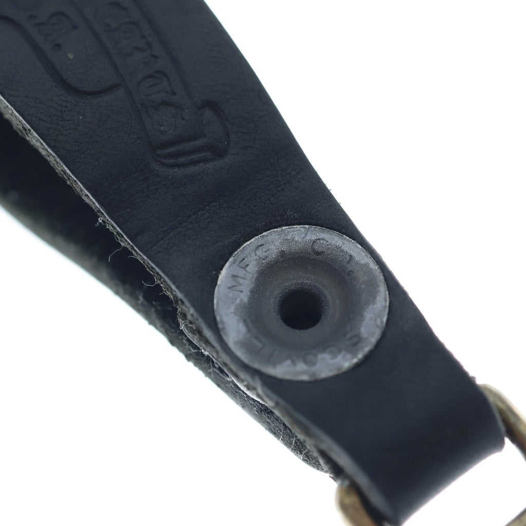 CHROME HEARTS(クロムハーツ) BELT LOOP BSフレアボタンレザーベルトループ シルバー/ブラック BCA401