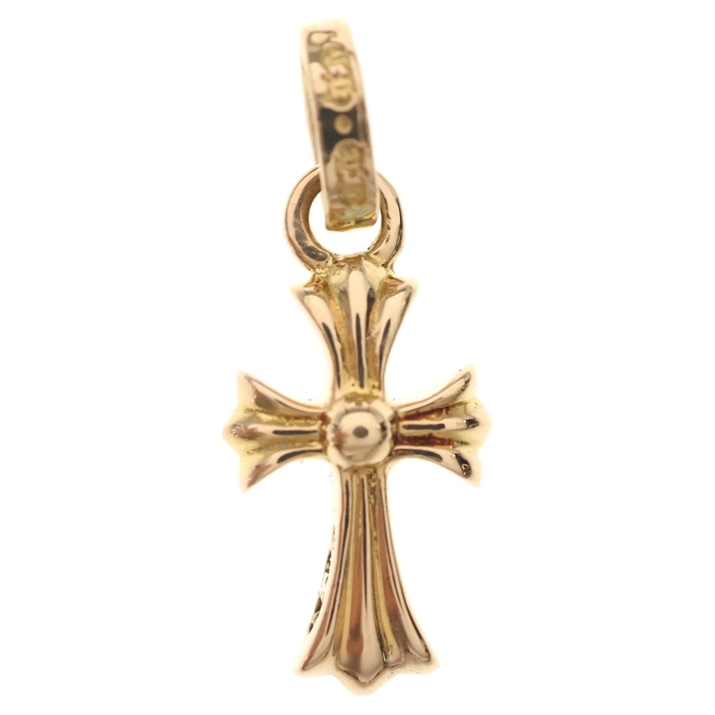 CHROME HEARTS(クロムハーツ) 22K CRS BBYFAT P SAP P ベイビーファット PAVEピンクサファイア チャーム ゴールドネックレストップ