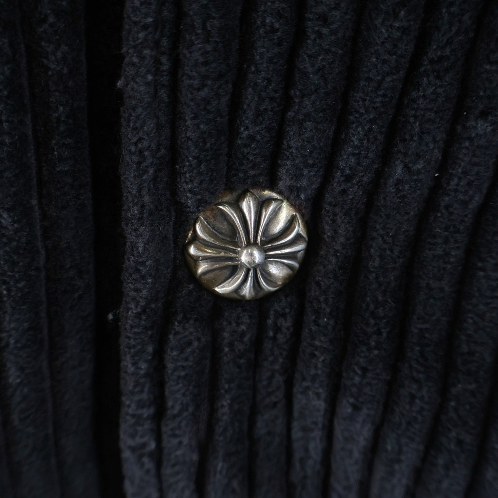 CHROME HEARTS(クロムハーツ) ×MATTY BOY PPO LETTERMAN マッティボーイ レターマン CHマルチレザーパッチコーデュロイレザースリーブブルゾン ブラック/レッド