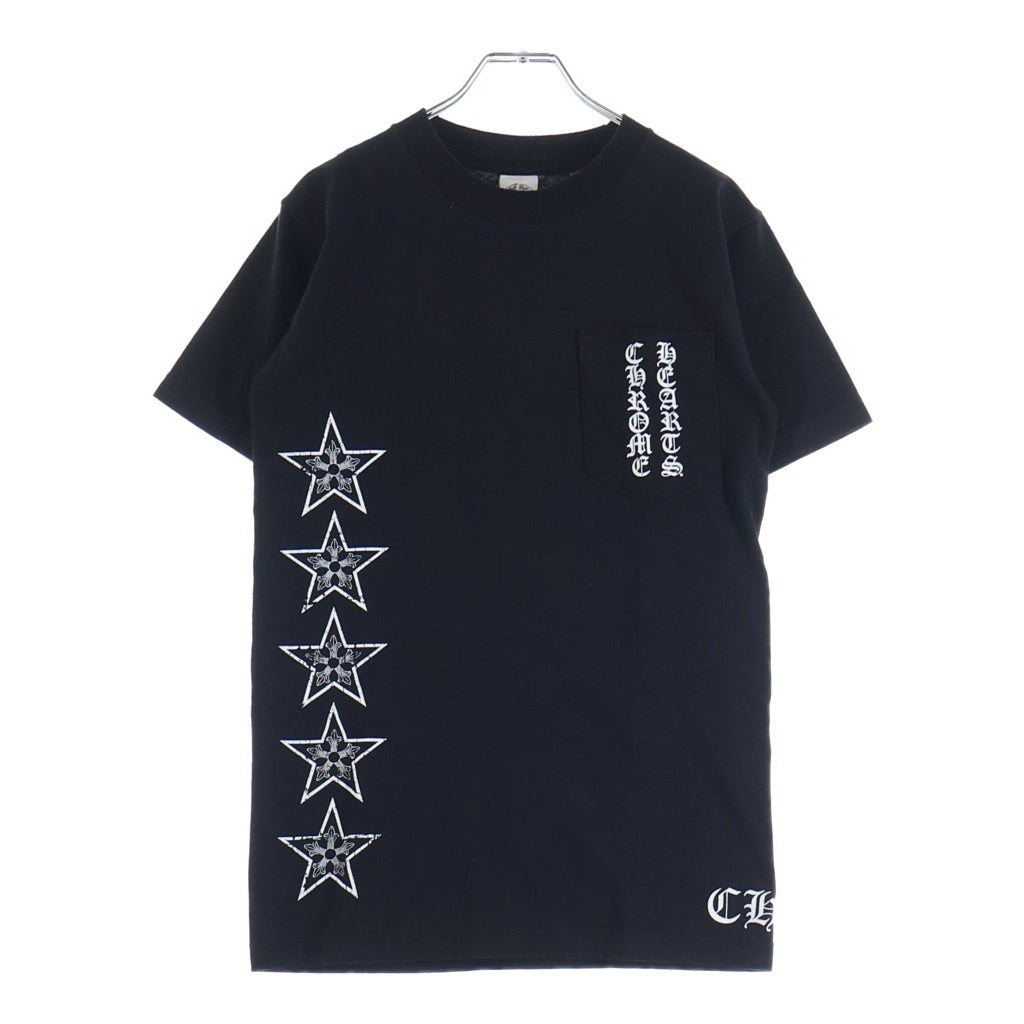CHROME HEARTS(クロムハーツ) OLD S/S T BAR オールド バックTバー スタープリント 半袖Tシャツカットソー ブラック