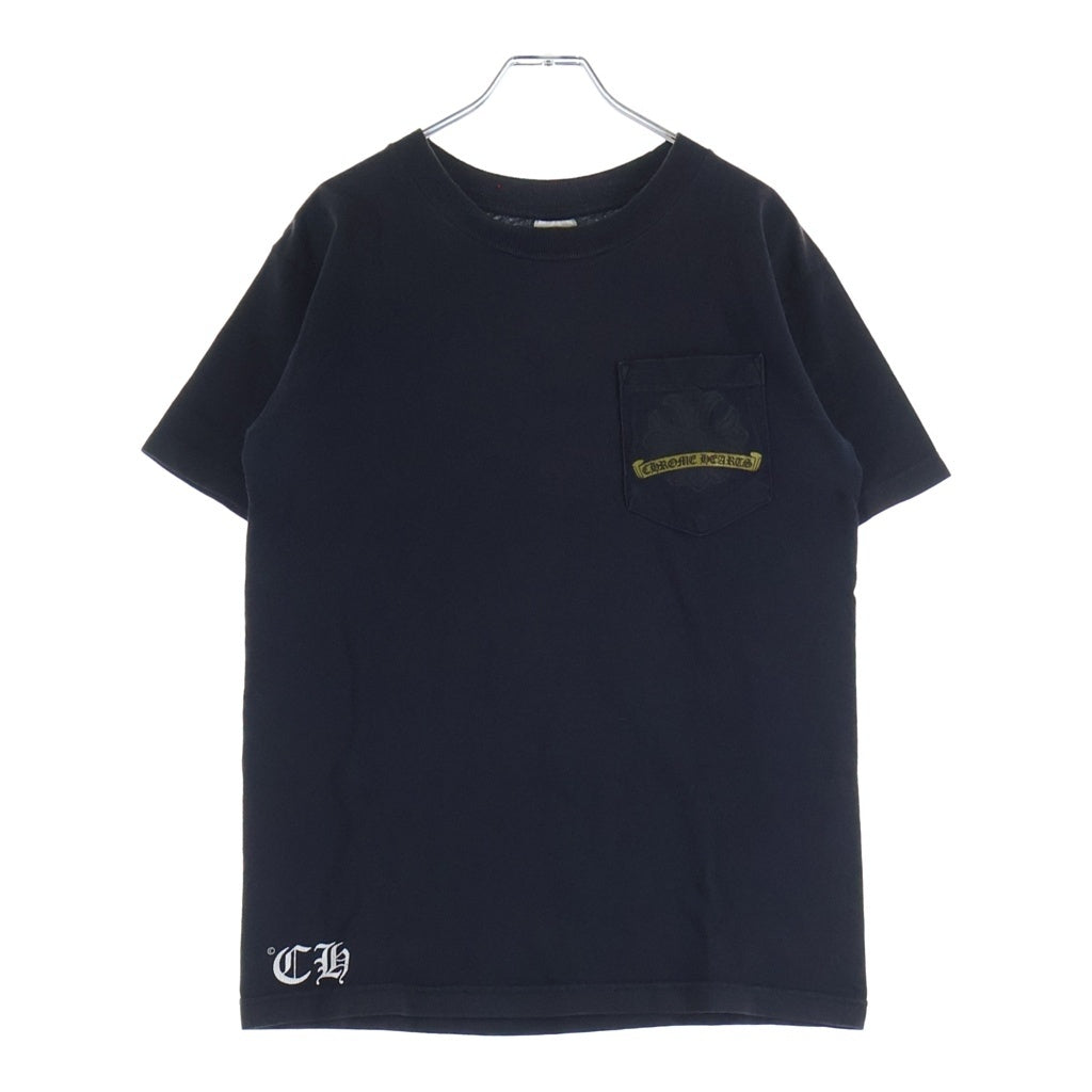 CHROME HEARTS(クロムハーツ) OLD CHプラス バックホースシュープリント 半袖Tシャツ カットソー ブラック