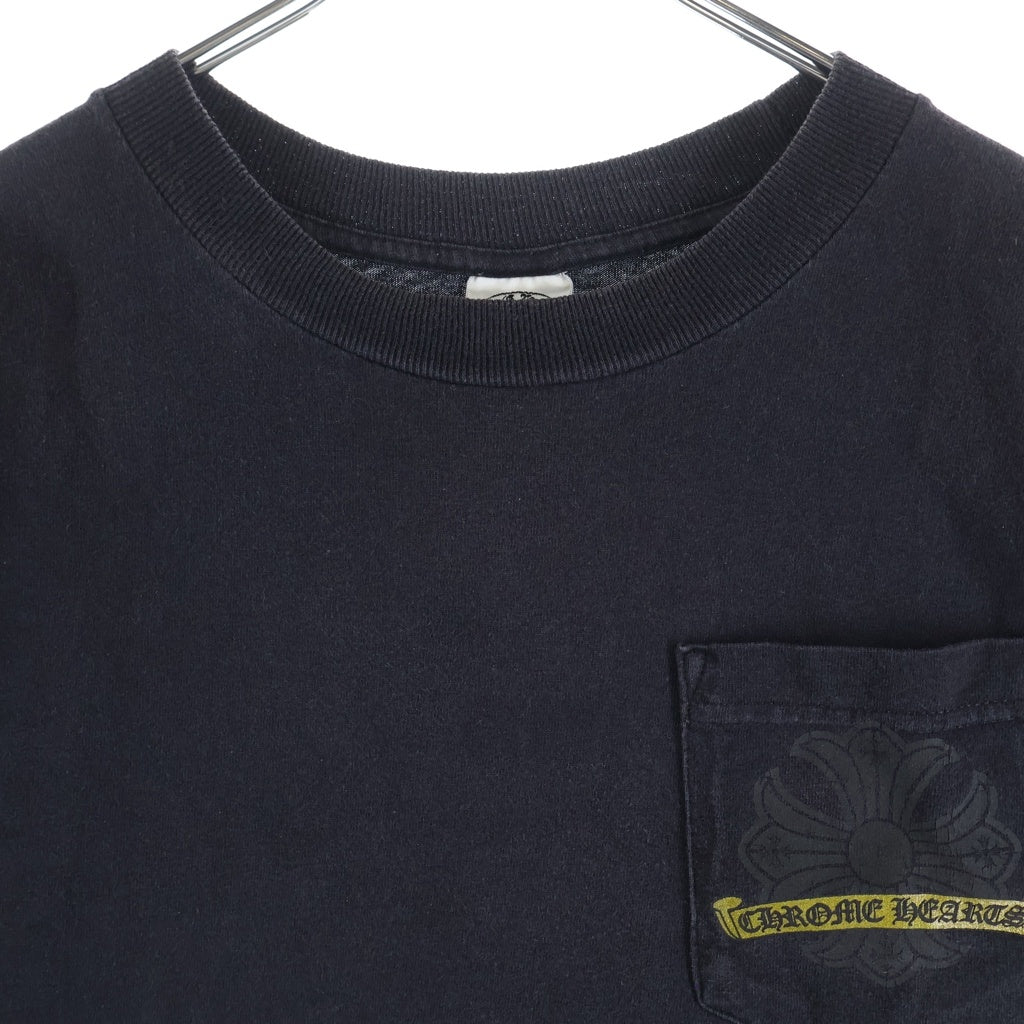 CHROME HEARTS(クロムハーツ) OLD CHプラス バックホースシュープリント 半袖Tシャツ カットソー ブラック